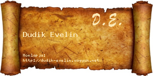 Dudik Evelin névjegykártya